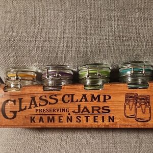 BNIP Kamenstein Glass Clamp Preserving mini Jars Set